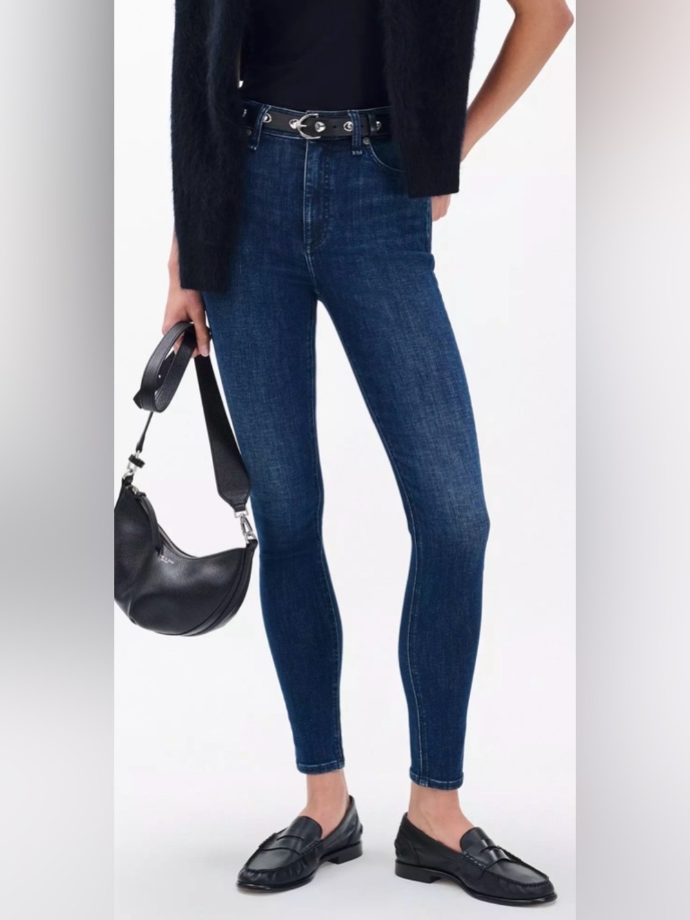 Rag & Bone Nina High Rise Skinny Jeans Dark Wash 29 Made USA
